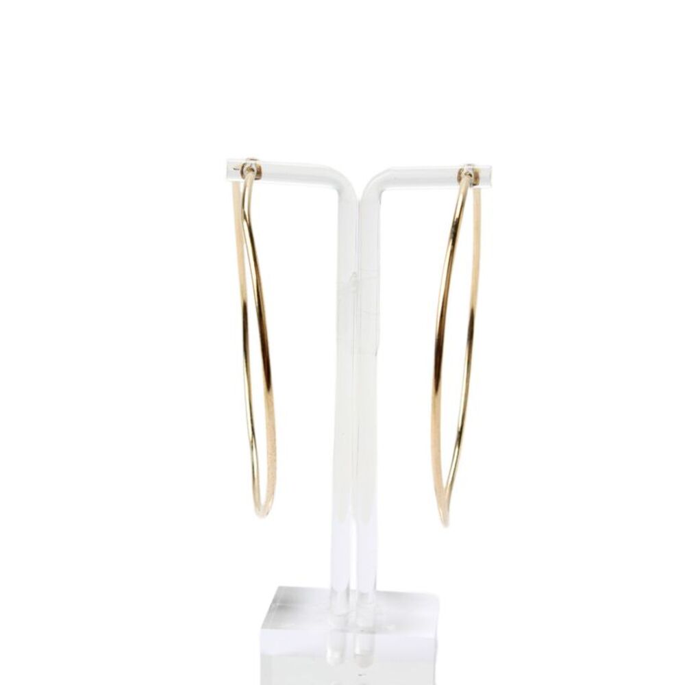 Jennifer Fisher Womens Gold Tone + 14K Posts Thread Hoops 3"
